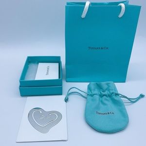 Tiffany & Co Elsa Peretti Sterling Silver Heart Bookmark Authentic Italy
